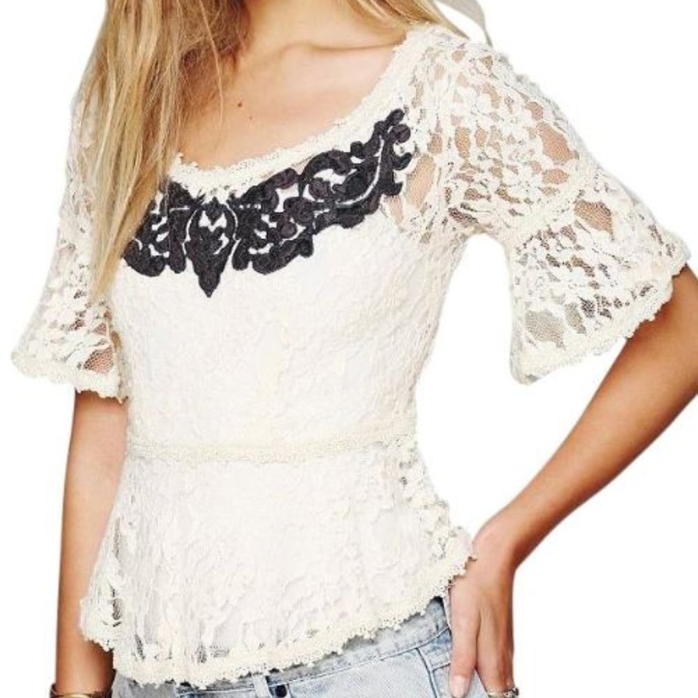 Free People Lace Blouse